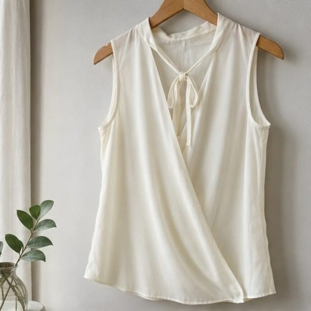 Cream Smocked Top